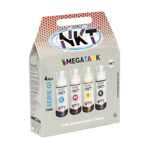 [CANON] TINTA NKT 70ML 4PACK PARA CANON MEGA TANK